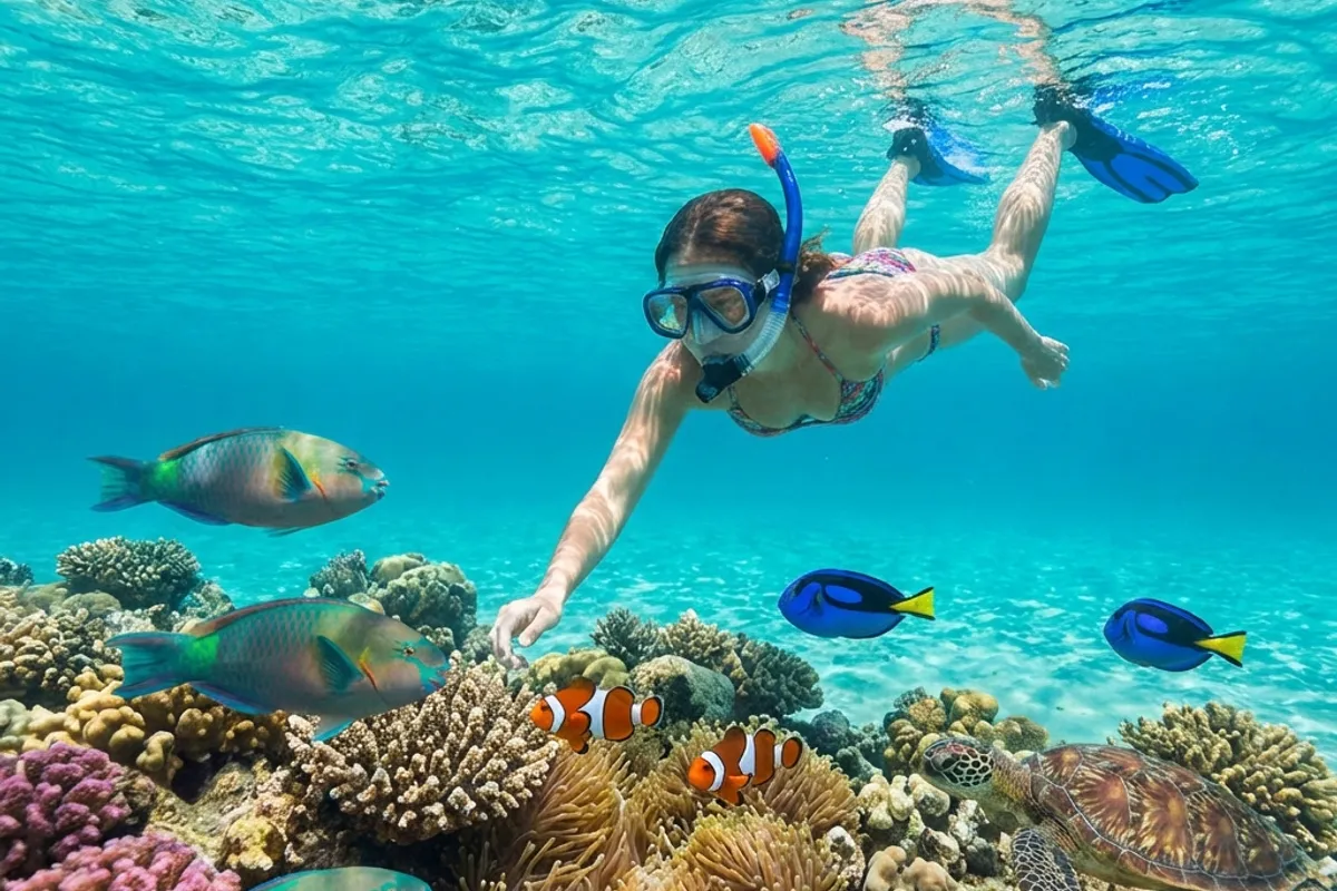 Underwater snorkeling