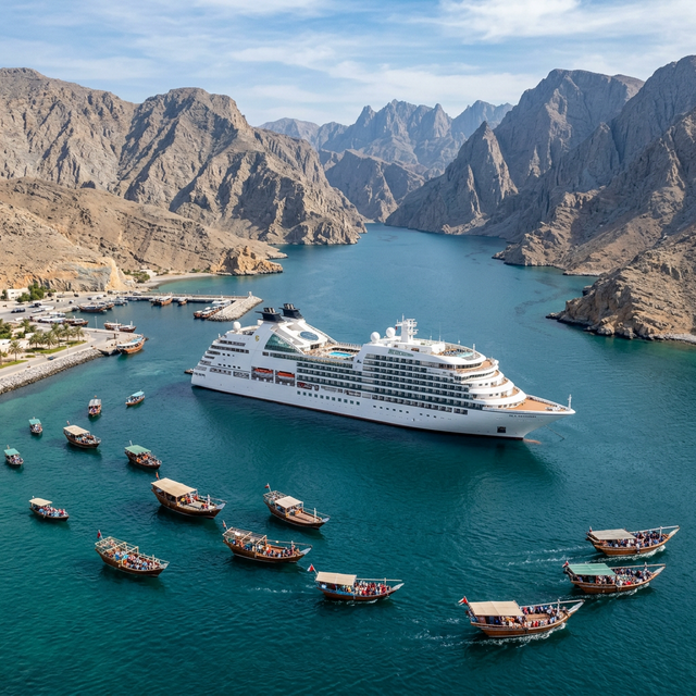 Cruise ship excursion in Khasab Musandam