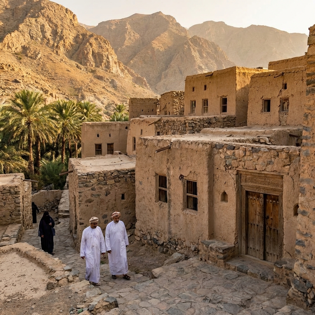 Traditional houses in Sham Village