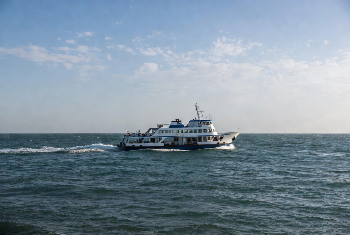 NFC Ferry traversing between Shinas and Khasab in Oman