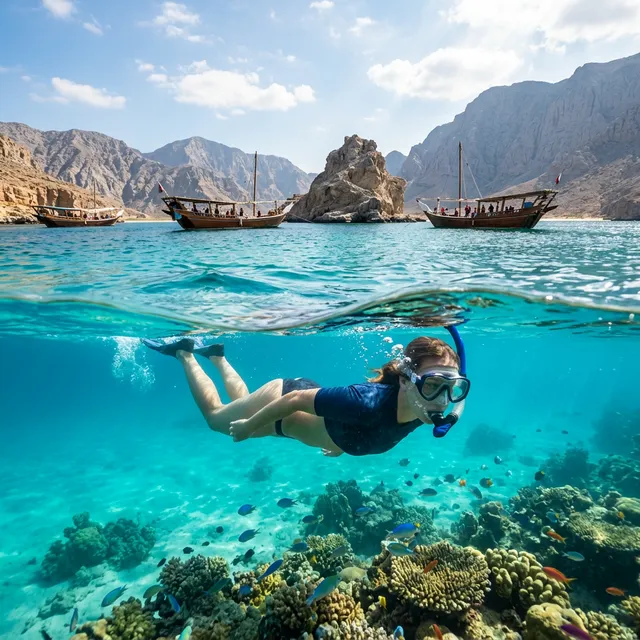 Snorkeling at Telegraph Island Musandam
